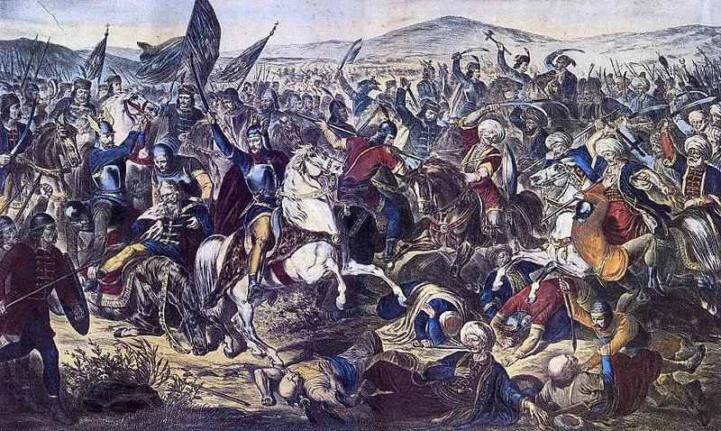 描述奥斯曼帝国与塞尔维亚战役的绘画