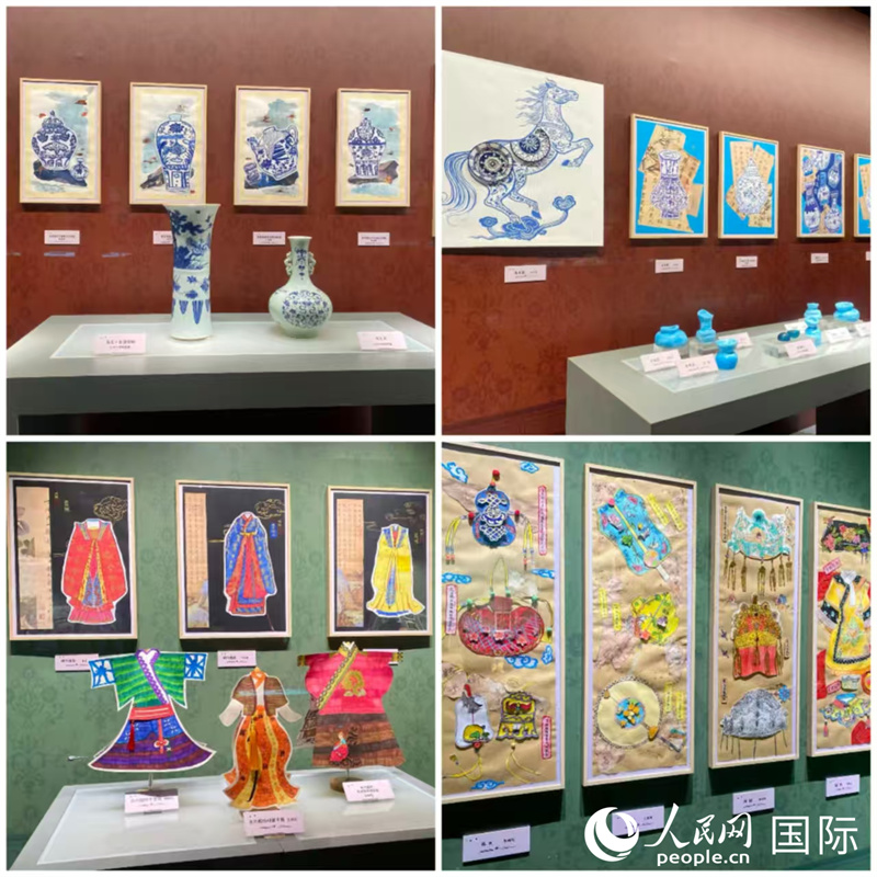 大同博物馆内展示的青少年文创成果。人民网 萨拉·阿芙泽尔摄