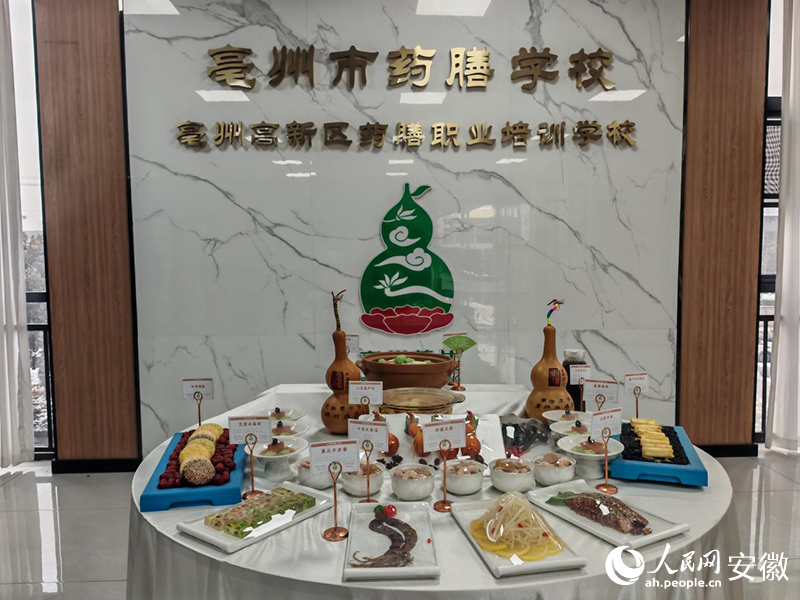 药膳展示。人民网记者 王锐摄