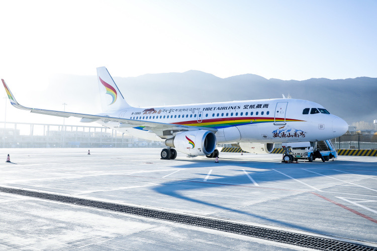 一架西藏航空客机降落在西藏阿里昆莎机场。赵耀 摄.jpg