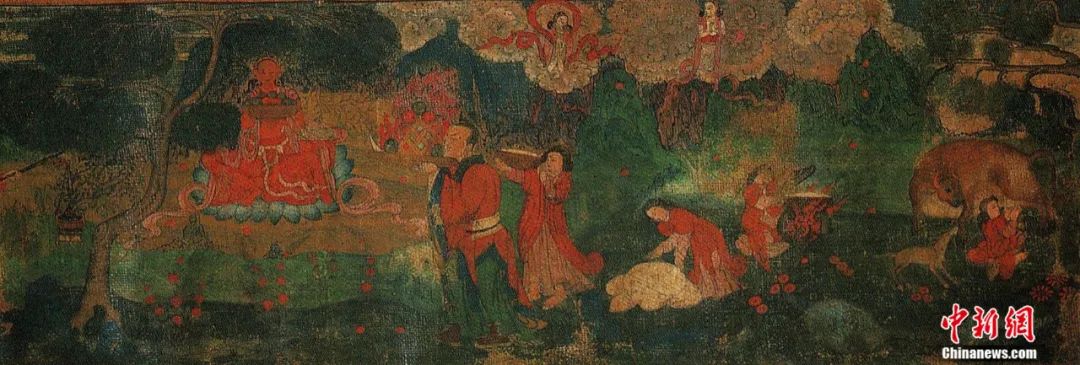 14世纪唐卡卷轴画《女神》局部。<a target='_blank' href='/'><p  align=