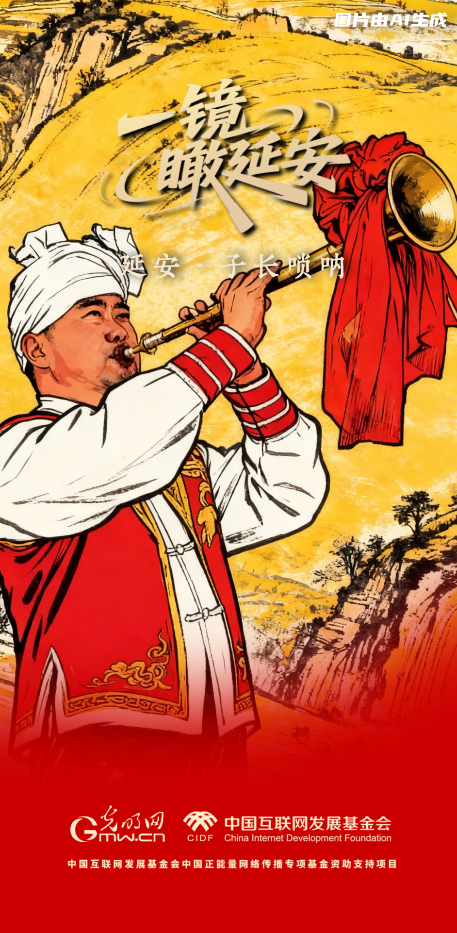 【一镜瞰延安·AI海报】跟着这些非遗文化，感受老区风土人情