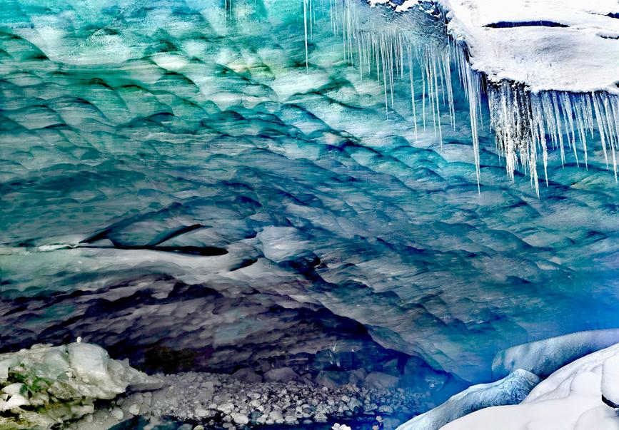 西藏贡嘎：绝美冰洞景观【2】